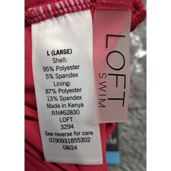 New Loft Swim Swimsuit Womens Sz Large Asymmetrical Textured One-Piece Shoulder - Picture 10 of 12